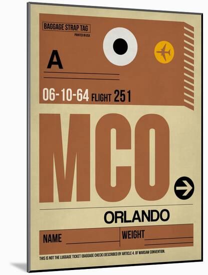 MCO Orlando Luggage Tag I-NaxArt-Mounted Art Print