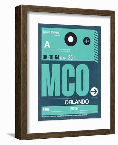 MCO Orlando Luggage Tag II-NaxArt-Framed Art Print