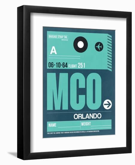 MCO Orlando Luggage Tag II-NaxArt-Framed Art Print