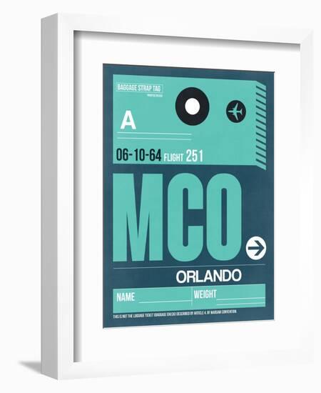 MCO Orlando Luggage Tag II-NaxArt-Framed Art Print