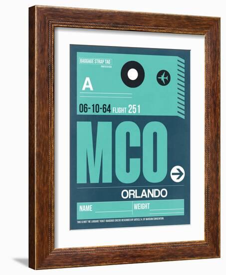 MCO Orlando Luggage Tag II-NaxArt-Framed Art Print