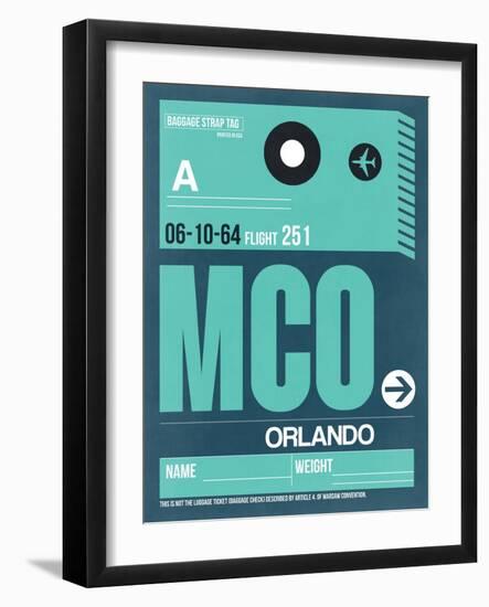 MCO Orlando Luggage Tag II-NaxArt-Framed Art Print