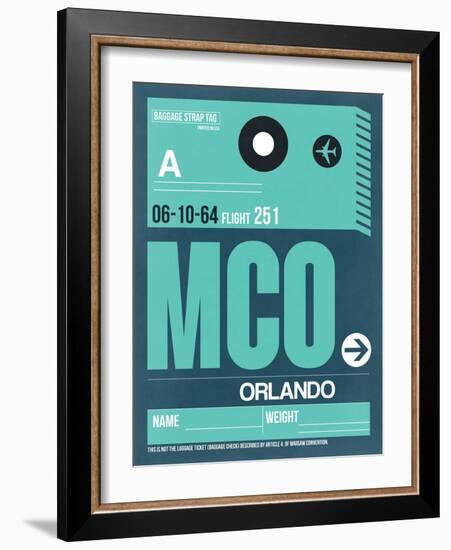 MCO Orlando Luggage Tag II-NaxArt-Framed Art Print