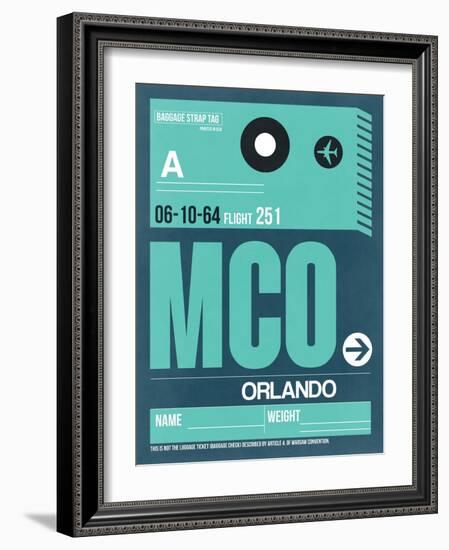 MCO Orlando Luggage Tag II-NaxArt-Framed Art Print