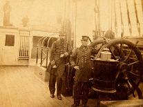 Farragut On The Deck Of The USS Hartford-McPherson & Oliver-Framed Art Print