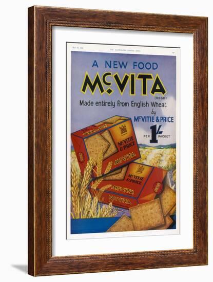 Mcvitie's Mcvita Wheat Biscuits Made Entirely from English Wheat at One Shilling a Packet-null-Framed Art Print