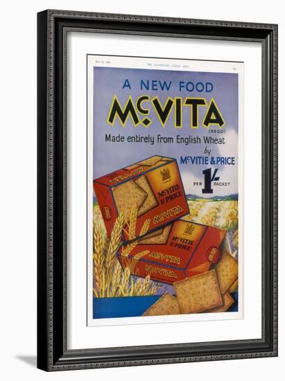 Mcvitie's Mcvita Wheat Biscuits Made Entirely from English Wheat at One Shilling a Packet-null-Framed Art Print