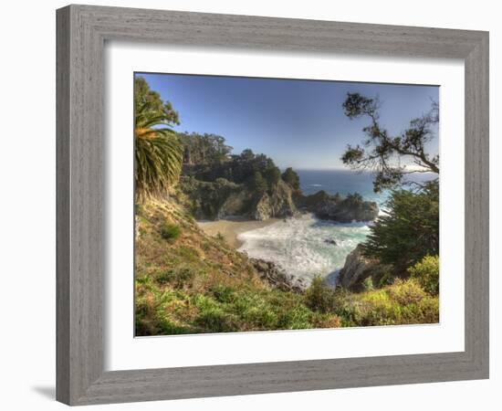 Mcway Falls at Julia Pfeiffer Burns State Park on the Big Sur Coast of California-Kyle Hammons-Framed Photographic Print