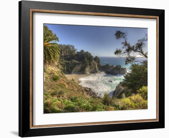 Mcway Falls at Julia Pfeiffer Burns State Park on the Big Sur Coast of California-Kyle Hammons-Framed Photographic Print