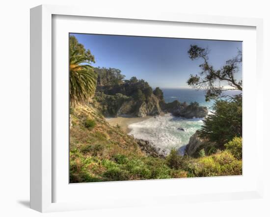 Mcway Falls at Julia Pfeiffer Burns State Park on the Big Sur Coast of California-Kyle Hammons-Framed Photographic Print