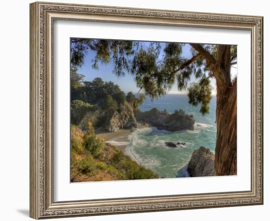 Mcway Falls at Julia Pfeiffer Burns State Park on the Big Sur Coast of California-Kyle Hammons-Framed Photographic Print