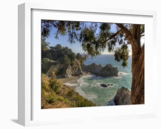 Mcway Falls at Julia Pfeiffer Burns State Park on the Big Sur Coast of California-Kyle Hammons-Framed Photographic Print