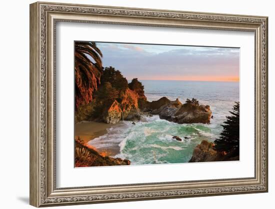 Mcway Falls Big Sur California-null-Framed Art Print