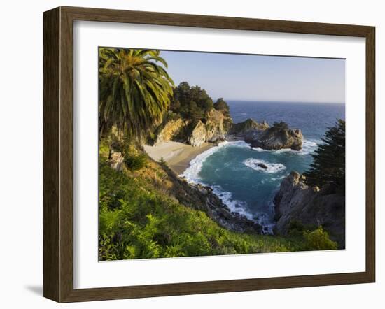 Mcway Falls, Mcway Cove, Julia Pfeiffer Burns State Park, California, Usa-Rainer Mirau-Framed Photographic Print