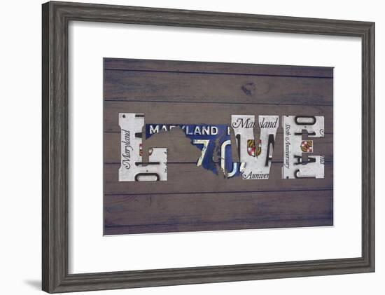 MD State Love-Design Turnpike-Framed Giclee Print