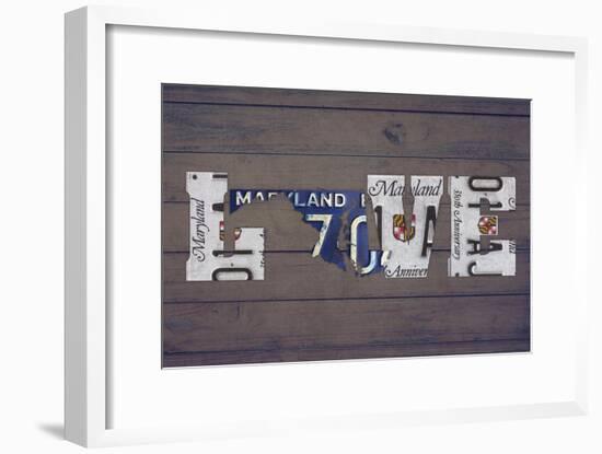 MD State Love-Design Turnpike-Framed Giclee Print