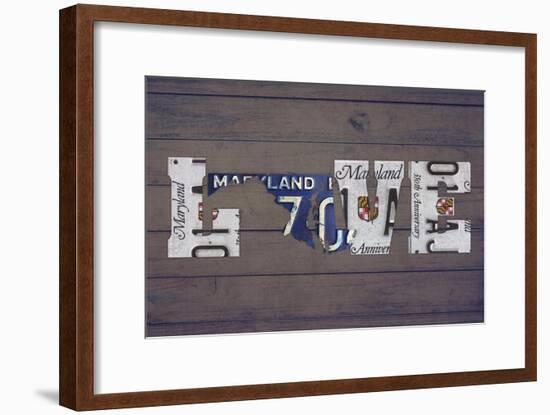 MD State Love-Design Turnpike-Framed Giclee Print