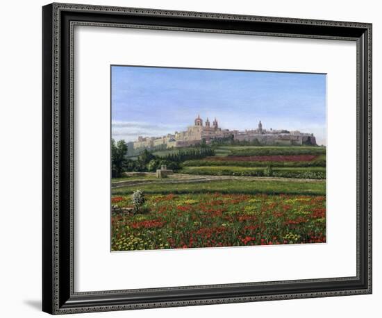 Mdina Poppies Malta 1-Richard Harpum-Framed Art Print