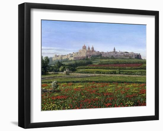 Mdina Poppies Malta 1-Richard Harpum-Framed Art Print