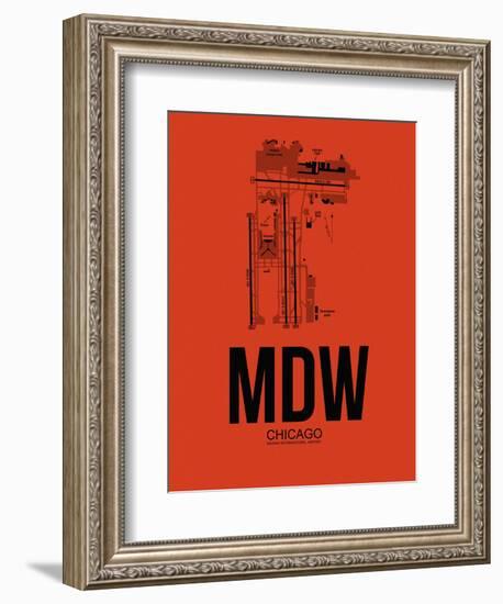 MDW Chicago Airport Orange-NaxArt-Framed Art Print