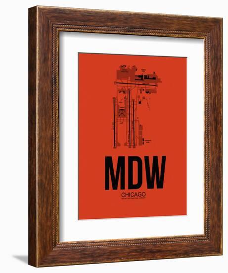 MDW Chicago Airport Orange-NaxArt-Framed Art Print