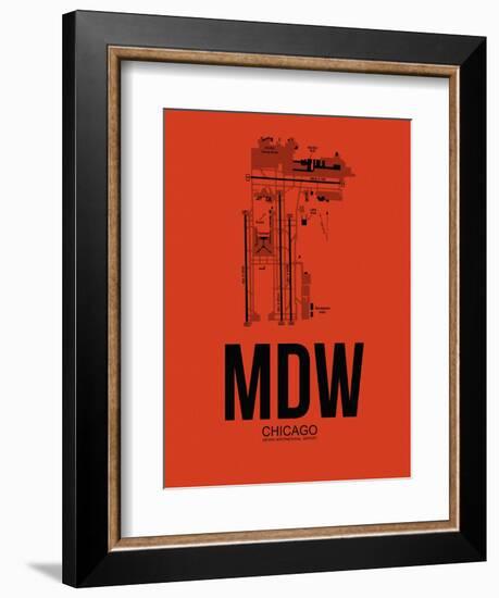 MDW Chicago Airport Orange-NaxArt-Framed Art Print