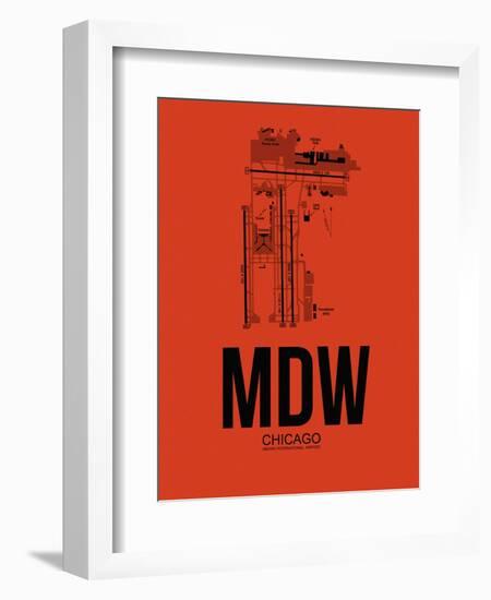 MDW Chicago Airport Orange-NaxArt-Framed Art Print