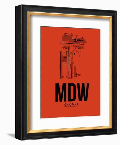 MDW Chicago Airport Orange-NaxArt-Framed Art Print