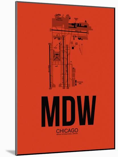 MDW Chicago Airport Orange-NaxArt-Mounted Art Print
