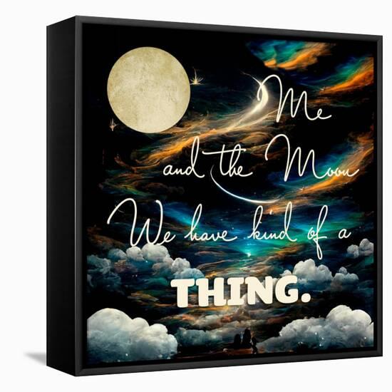 Me and the Moon-null-Framed Premier Image Canvas