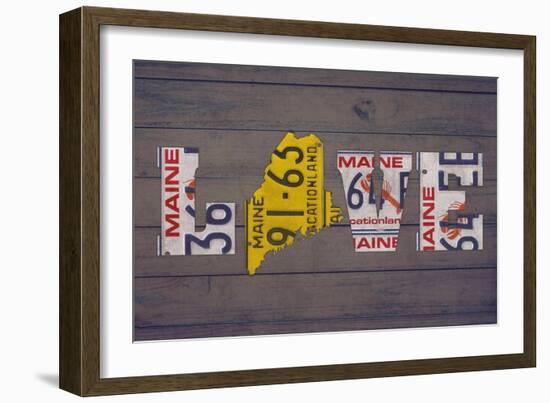 ME State Love-Design Turnpike-Framed Giclee Print