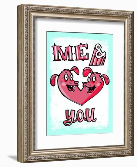 Me & You - Tommy Human Cartoon Print-Tommy Human-Framed Art Print