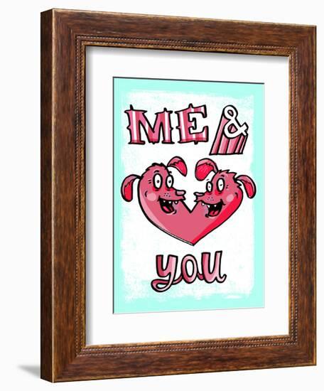 Me & You - Tommy Human Cartoon Print-Tommy Human-Framed Art Print