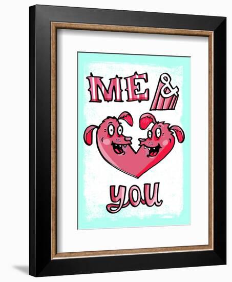 Me & You - Tommy Human Cartoon Print-Tommy Human-Framed Art Print