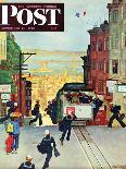 "San Francisco Cable Car," Saturday Evening Post Cover, September 29, 1945-Mead Schaeffer-Giclee Print