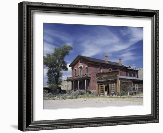 Meade Hotel and Skinner's Saloon, Bannack Ghost Town, Montana, USA-null-Framed Photographic Print