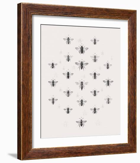 Meadow Bees-Maria Mendez-Framed Giclee Print