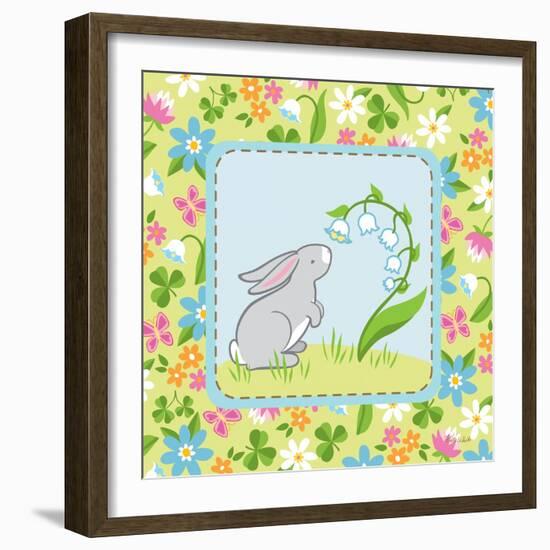 Meadow Bunny I-Betz White-Framed Art Print