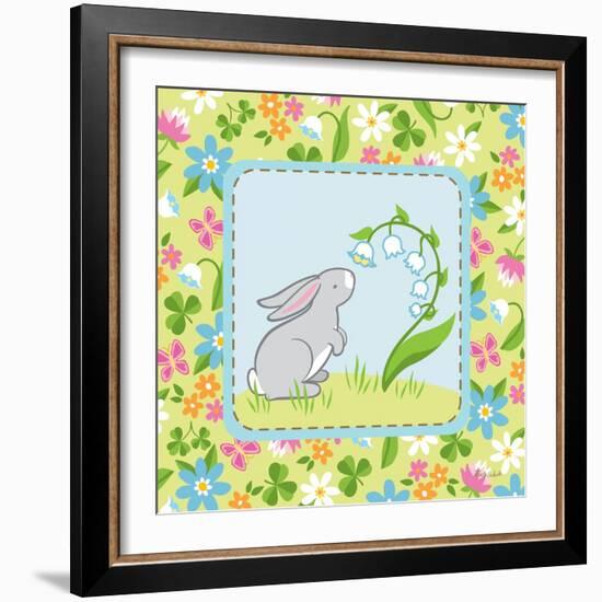 Meadow Bunny I-Betz White-Framed Art Print