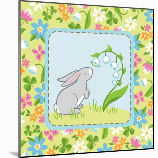 Meadow Bunny I-Betz White-Mounted Art Print