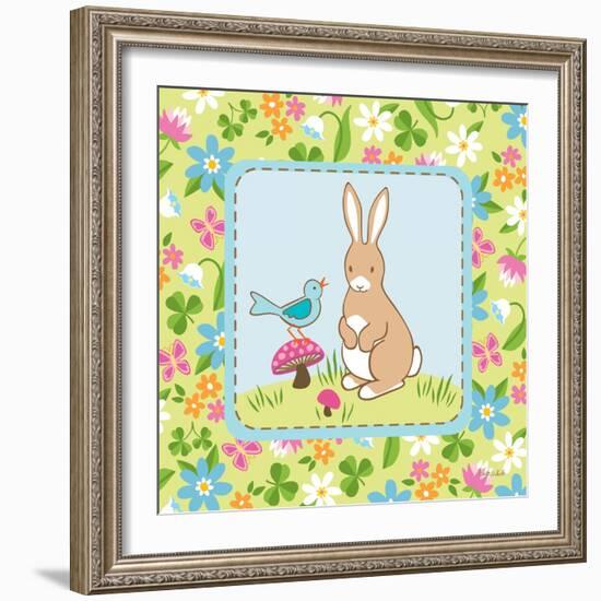 Meadow Bunny II-Betz White-Framed Art Print