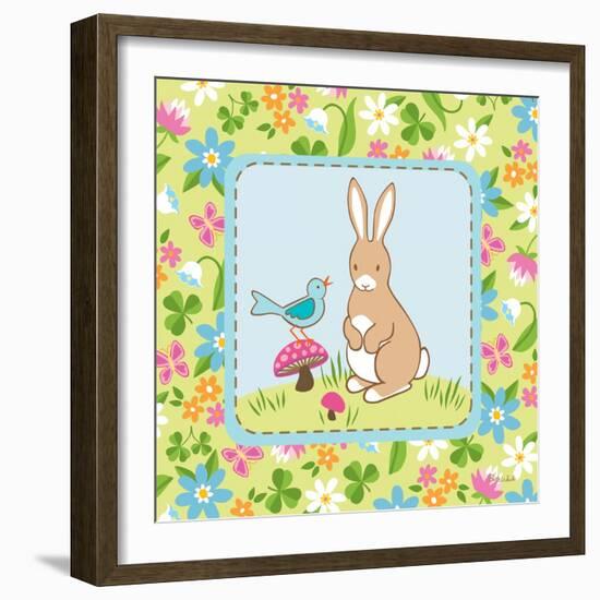 Meadow Bunny II-Betz White-Framed Art Print