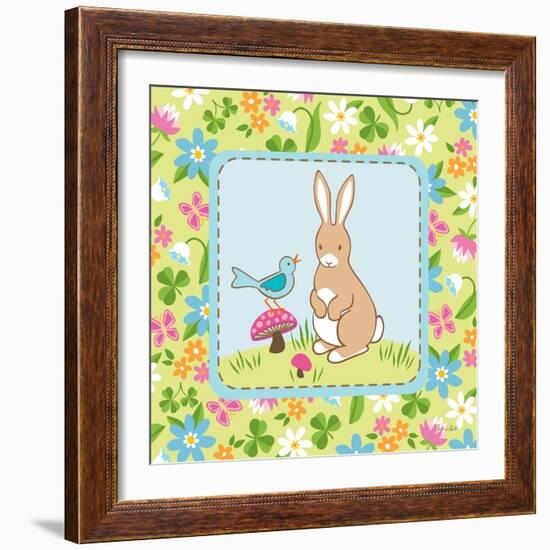 Meadow Bunny II-Betz White-Framed Art Print