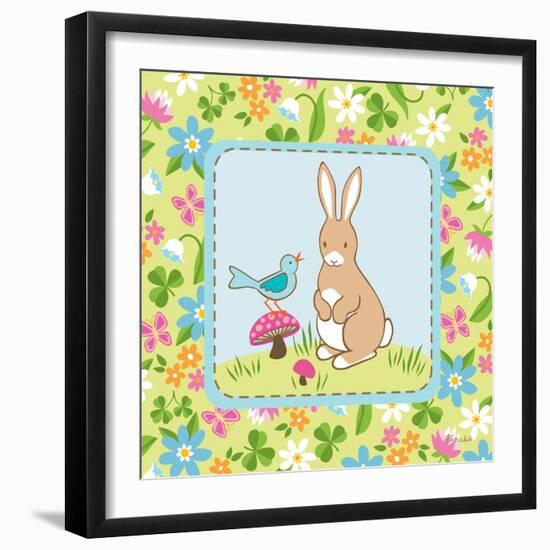 Meadow Bunny II-Betz White-Framed Art Print