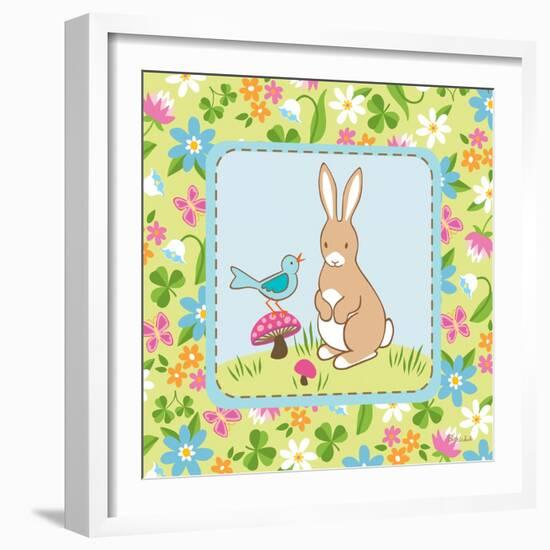 Meadow Bunny II-Betz White-Framed Art Print