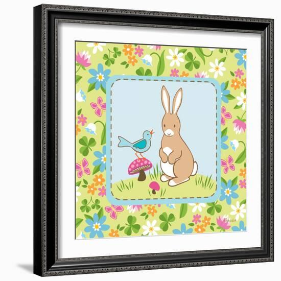 Meadow Bunny II-Betz White-Framed Art Print