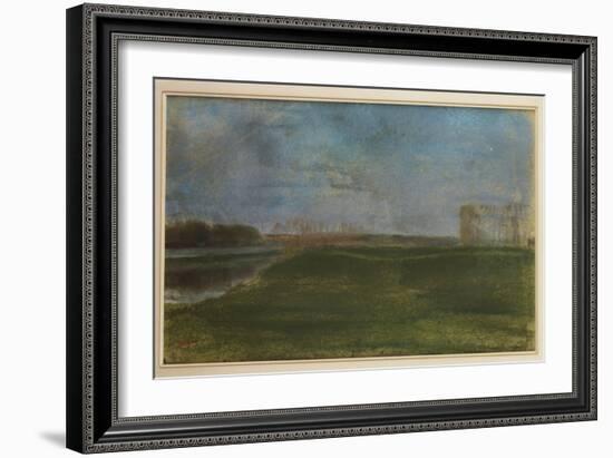 Meadow by the River-Edgar Degas-Framed Giclee Print