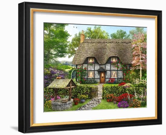 Meadow Cottage-Dominic Davison-Framed Art Print