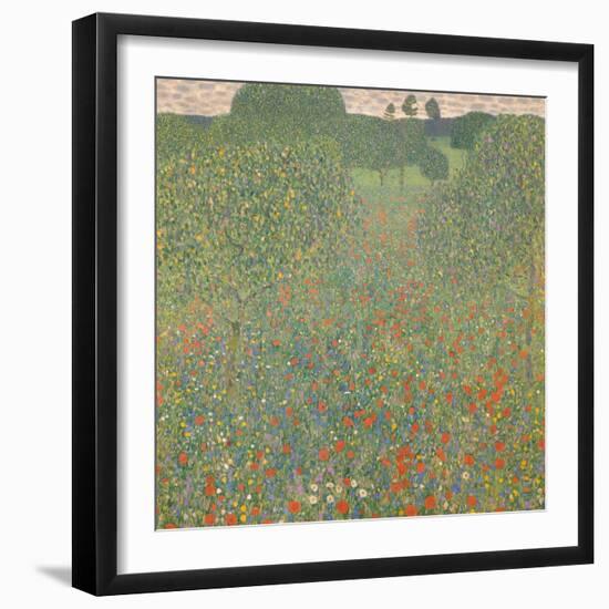 Meadow of Poppies, 1907-Gustav Klimt-Framed Giclee Print