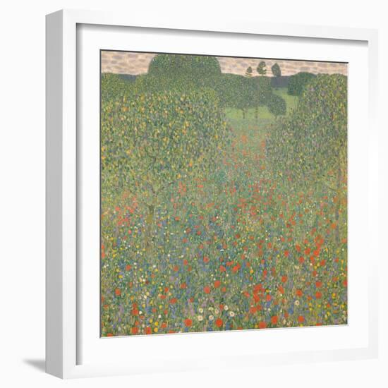 Meadow of Poppies, 1907-Gustav Klimt-Framed Giclee Print